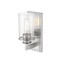 Z-Lite Savannah 1 Light Wall Sconce, Brushed Nickel & Clear 462-1S-BN - alternate 2